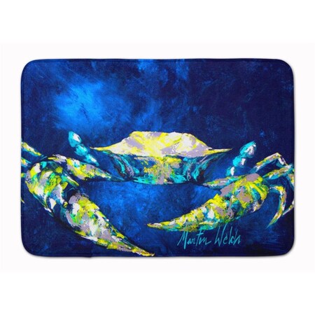Carolines Treasures Crab Blue Machine Washable Memory Foam Mat MW1101RUG